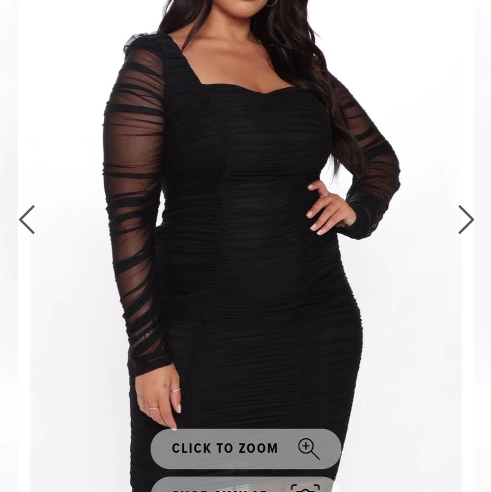 Brand New Fashion Nova Sheer Black Dress